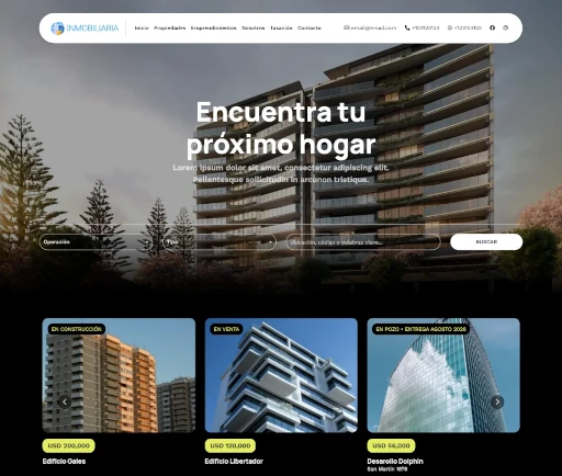 Vista previa del sitio web conectado a Tokko Broker